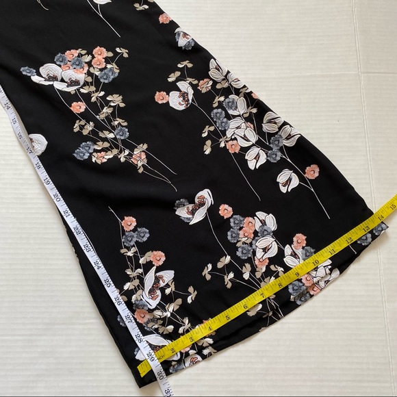 Frank Lyman floral black wide leg flare pant size 14 - Picture 13 of 15